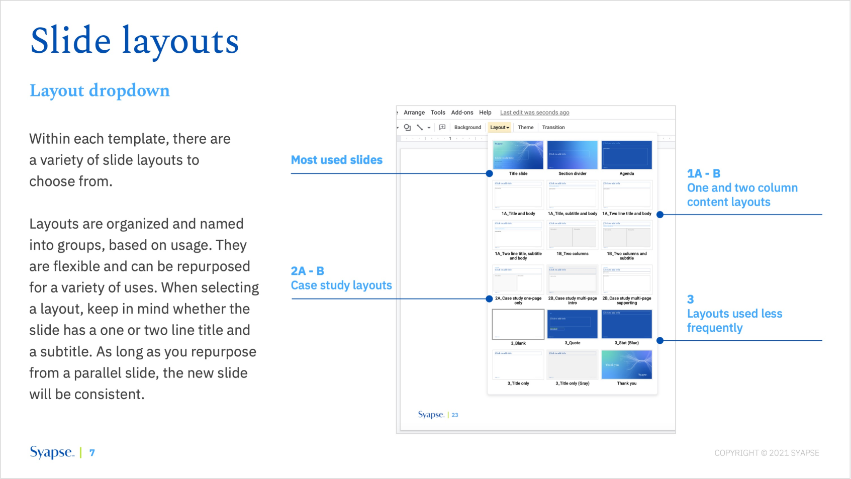 Create Forward Design: Syapse Corporate Presentation Template Guidance: Usage, Design, Layout